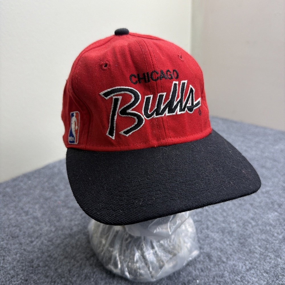 Vintage Chicago‎ Bulls NBA Basketball Script Pro Special Size 6.75 Wool 90's Hat